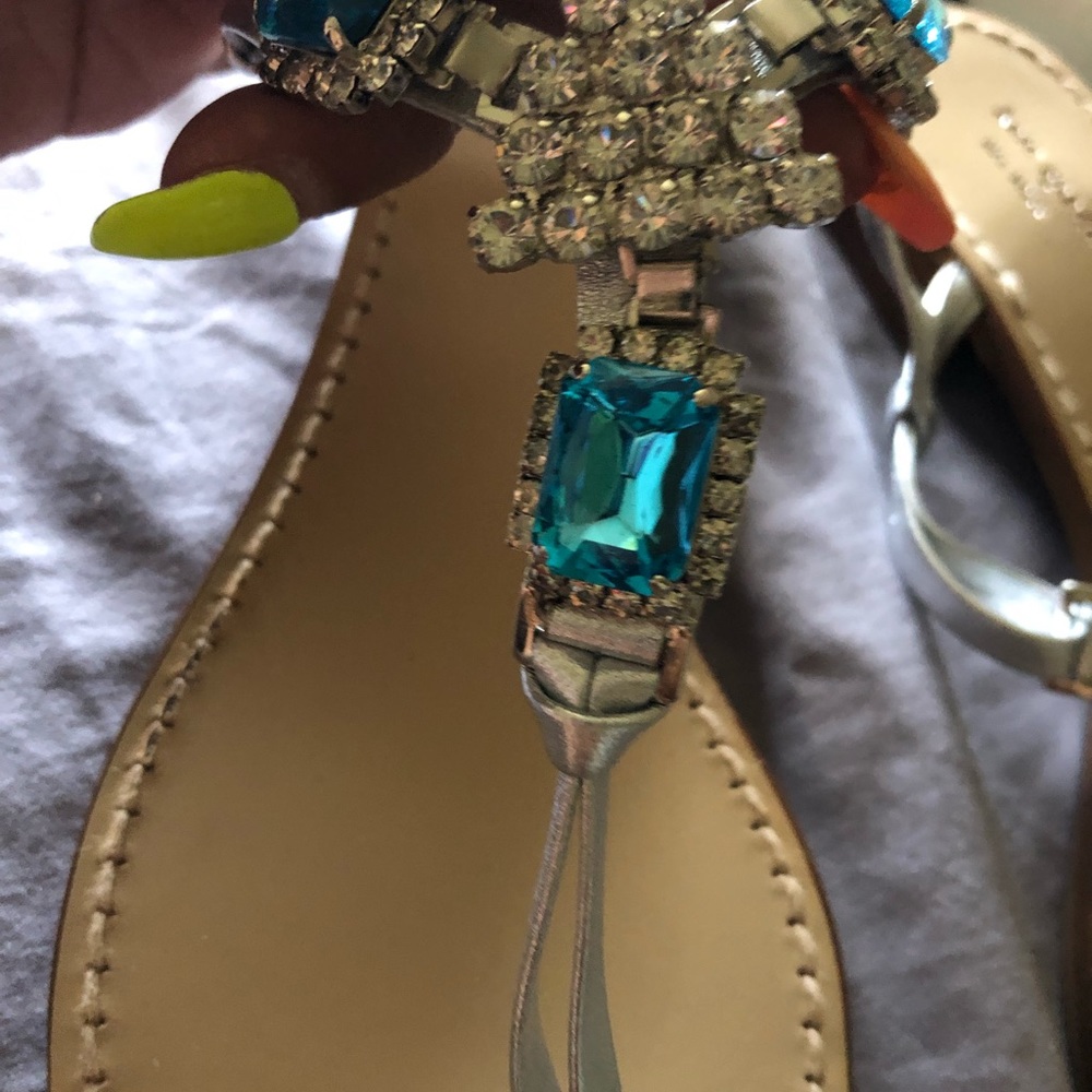 KATE ♠️ SPADE 💎 JEWELED SANDALS SIZE 10 M